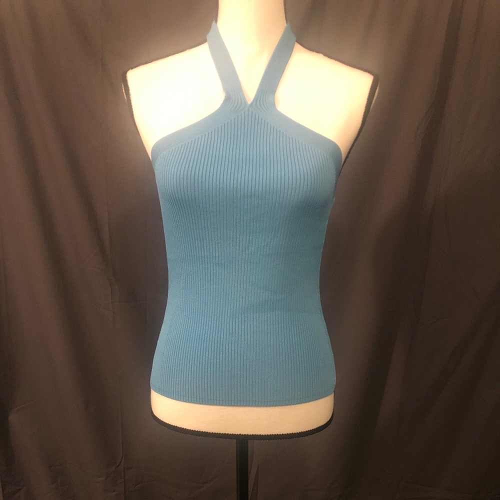 VINTAGE J Crew Ribbed Halter Top - Picture 3 of 5